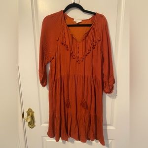 Anthropologie Eyelet Tiered Dress